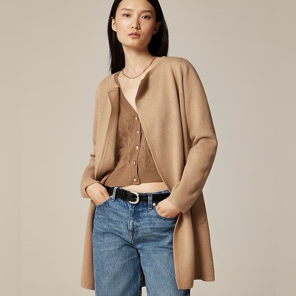 J. Crew Factory Sweaters - J. Crew Collarless Cardigan Sweater
